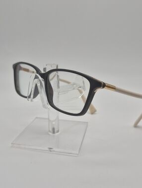 Coach Black Front with Beige Temples Rectangular Glasses HC6287U